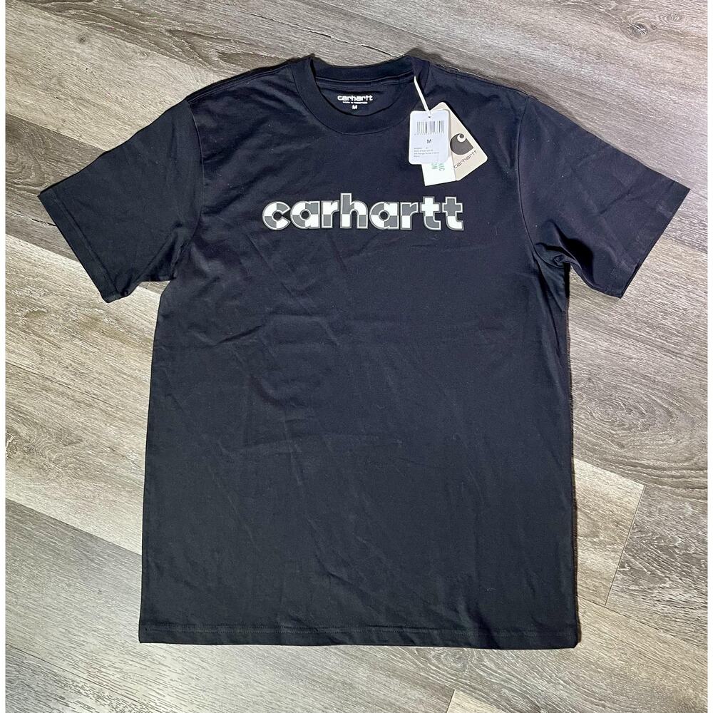 Carhartt Work In Progress Shirt Mens Medium Black Range Script Logo Tee‎ T-Shirt